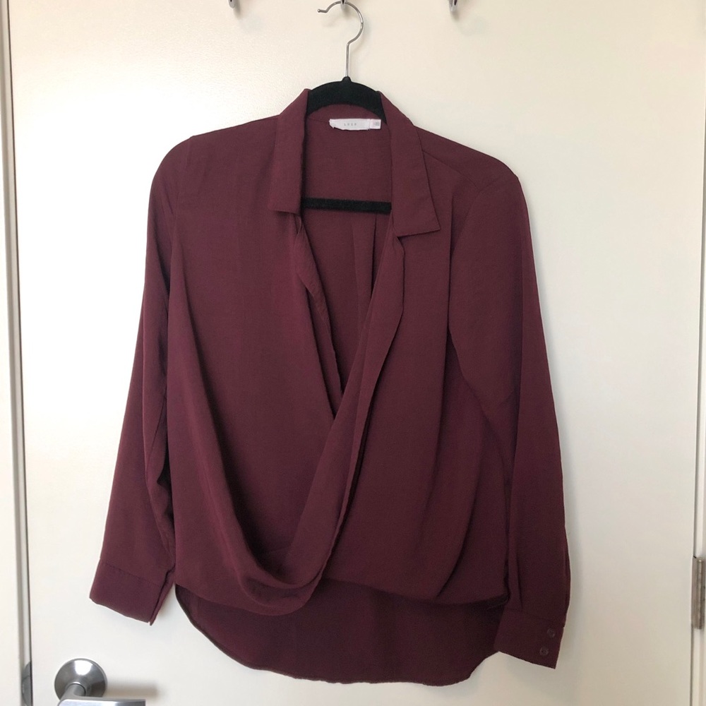 Lush Burgundy Long Sleeve Top
